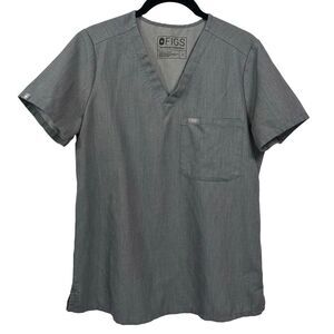FIGS Women's Catarina One-Pocket‎ Scrub Top Graphite Gray Size Small